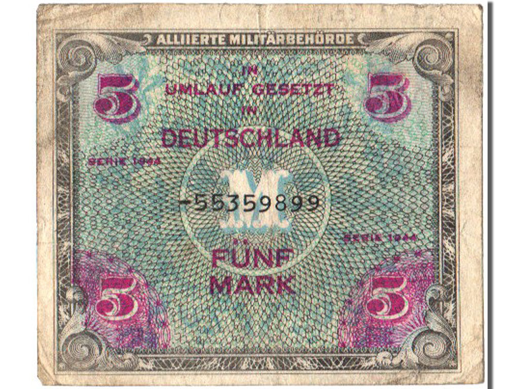 Germany, 5 Mark, 1944, KM #193d, VF(30-35)