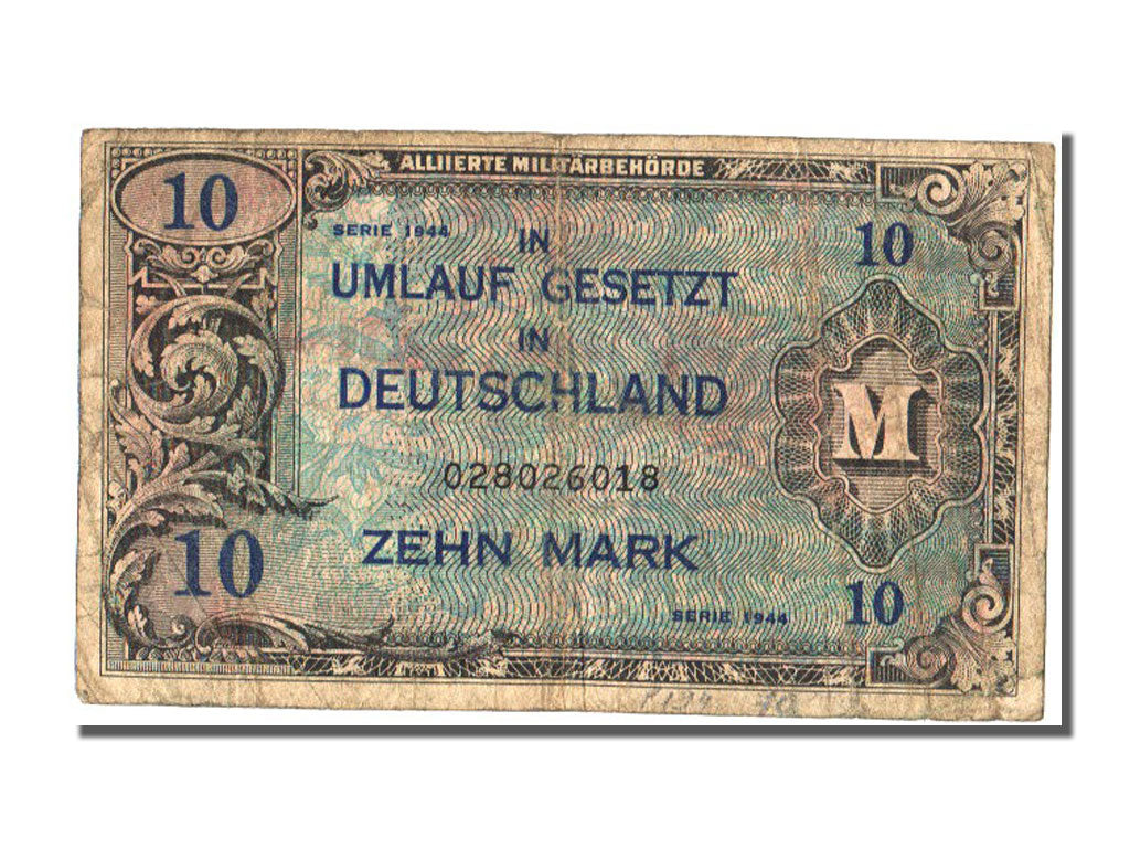 Germany, 10 Mark, 1944, KM #194d, VF(20-25)