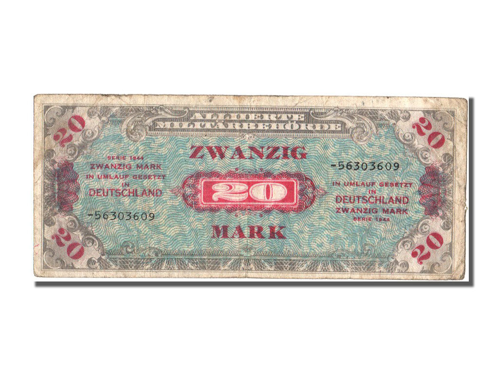 Germany, 20 Mark, 1944, KM #195d, VF(30-35)
