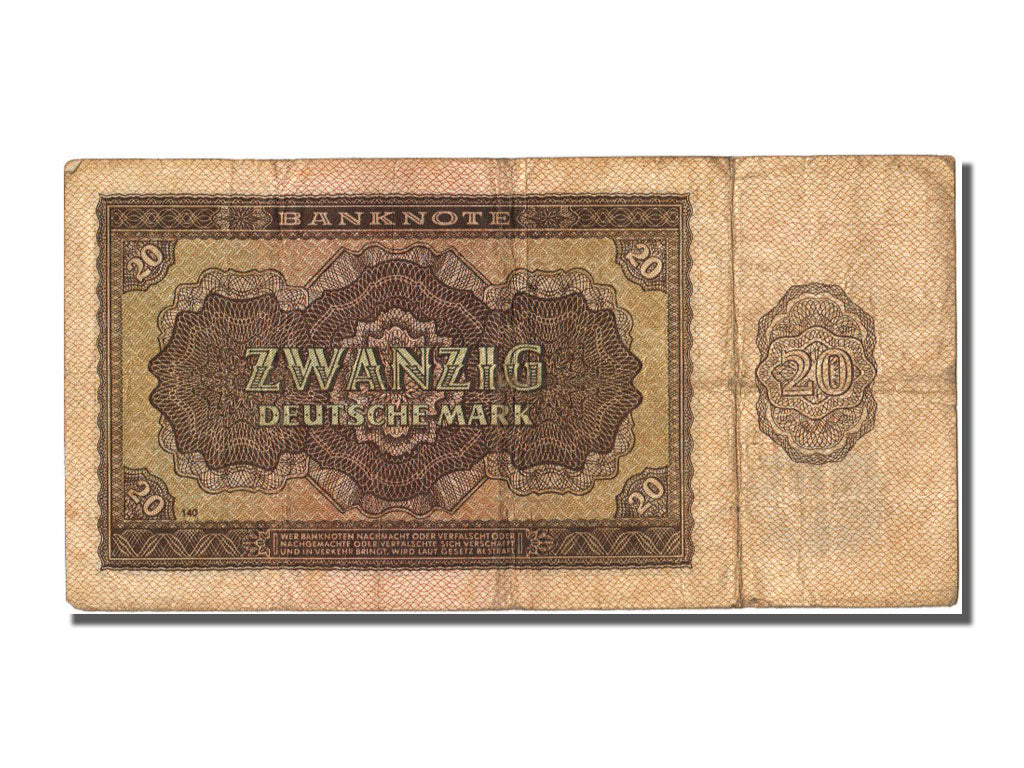 Germany - Democratic Republic, 20 Deutsche Mark, 1948, KM #13b, VF(30-35), AJ