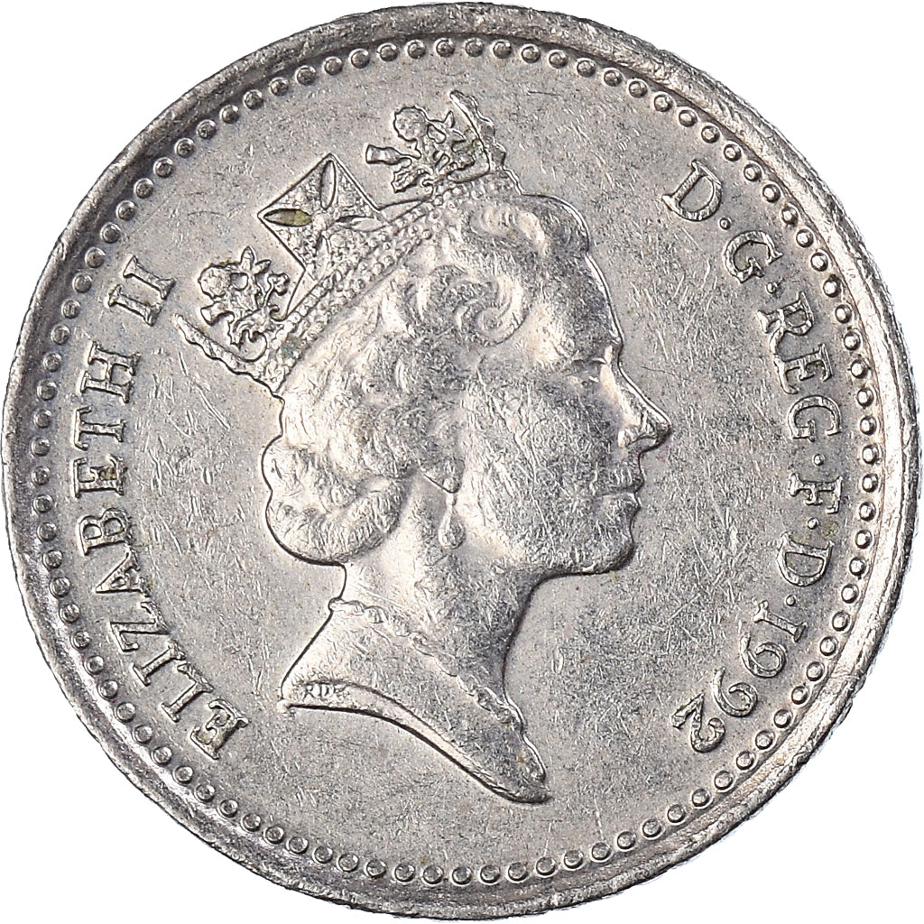 Coin, Great Britain, 5 Pence, 1992