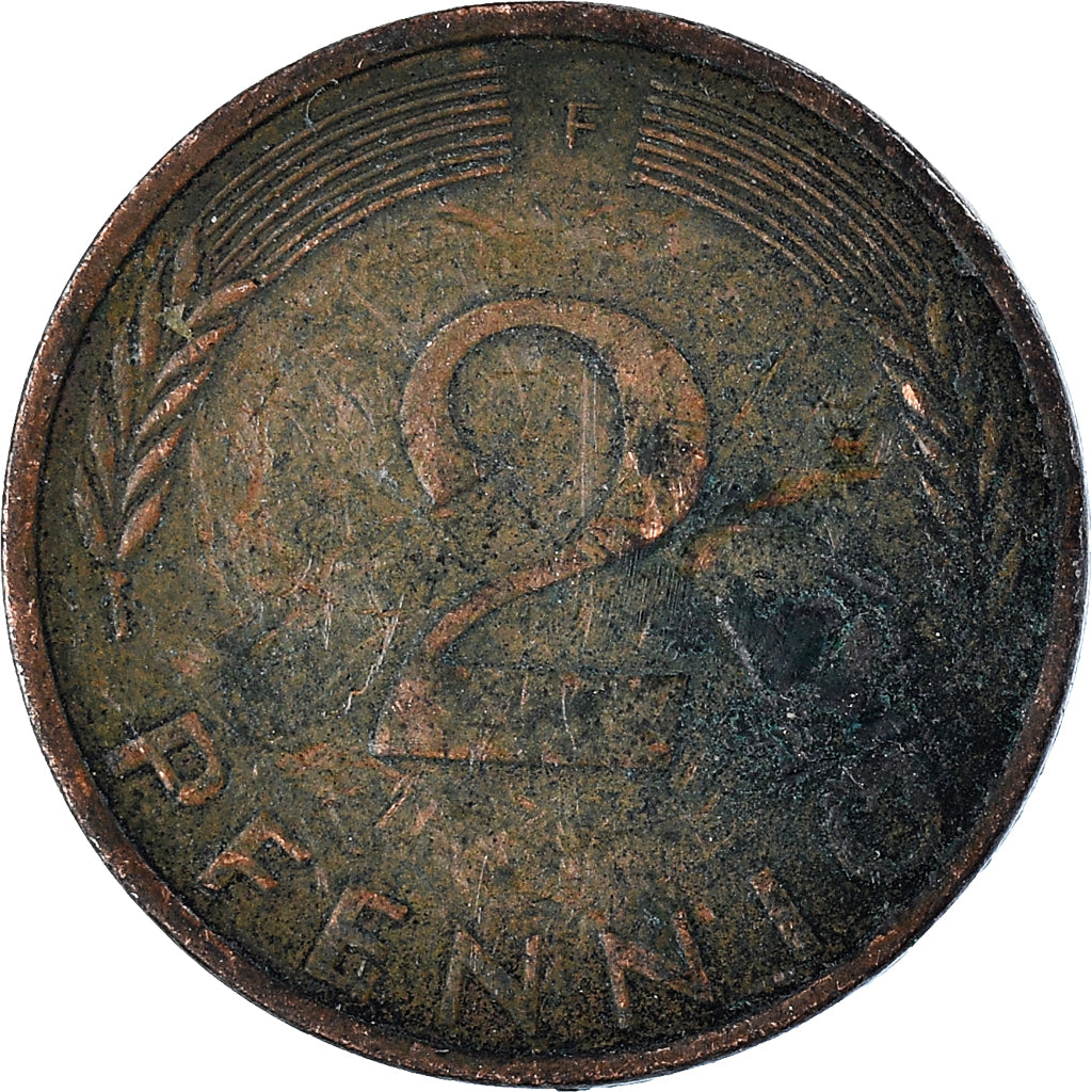 Moeda, ALEMANHA - REPÚBLICA FEDERAL, 2 Pfennig, 1971