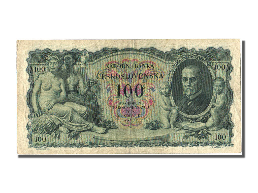 Czechoslovakia, 100 Korun, 1931, KM #23a, 1931-01-10, EF(40-45), E