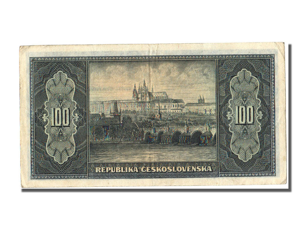 Czechoslovakia, 100 Korun, 1945, KM #63a, AU(50-53), JB