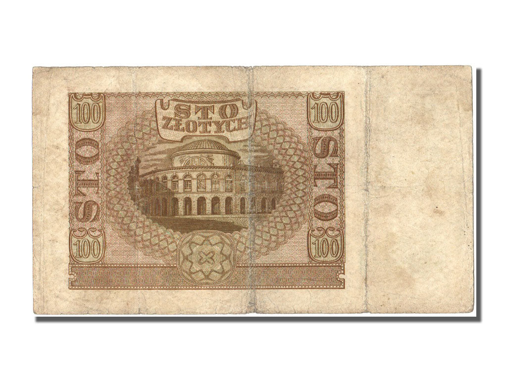 Poland, 100 Zlotych, 1940, KM #97, 1940-03-01, VF(20-25), D