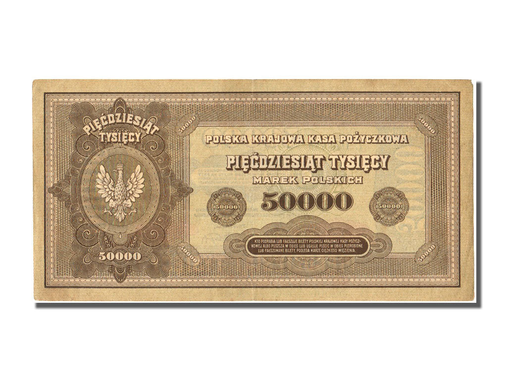 Banknote, Poland, 50,000 Marek, 1922, 1922-10-10, AU(55-58)