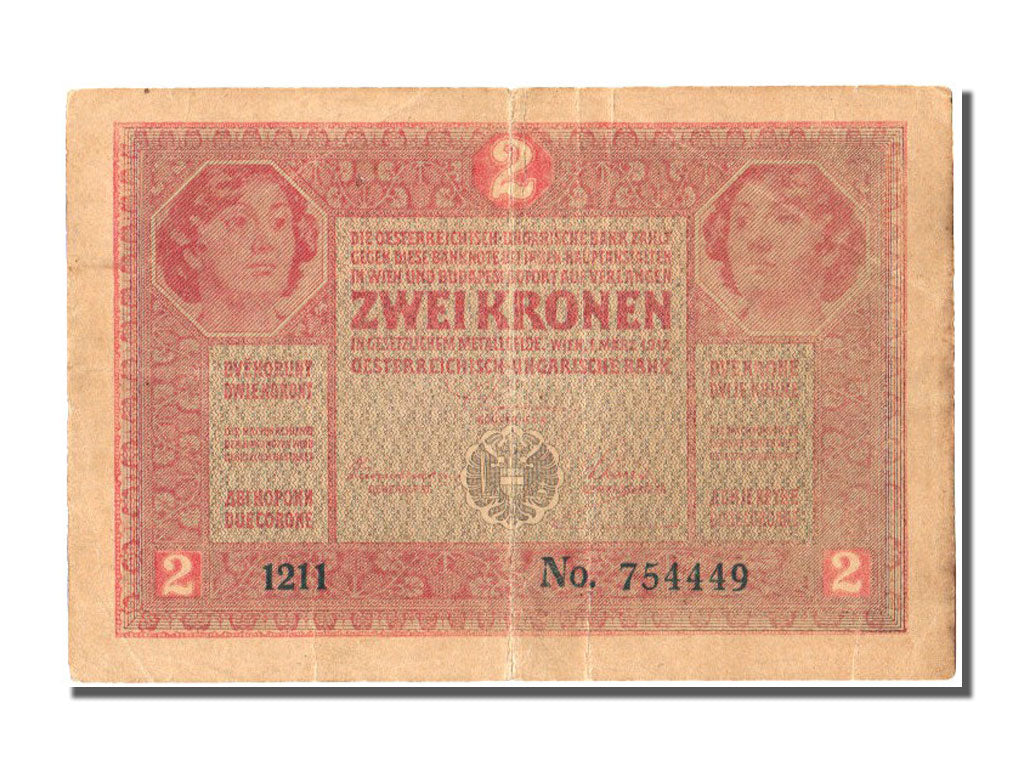 Banknote, Austria, 2 Kronen, 1917, EF(40-45)