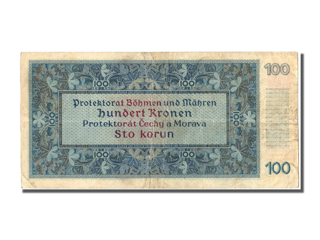 Bohemia and Moravia, 100 Korun, 1940, KM #7a, 1940-08-20, EF(40-45), S.20B