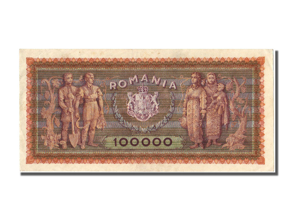 Romania, 100,000 Lei, 1947, KM #58a, 1947-01-25, AU(55-58), E