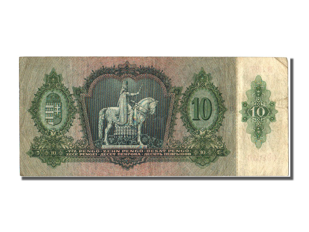 Hungary, 10 Pengö, 1936, KM #100, 1936-12-22, EF(40-45), B 987