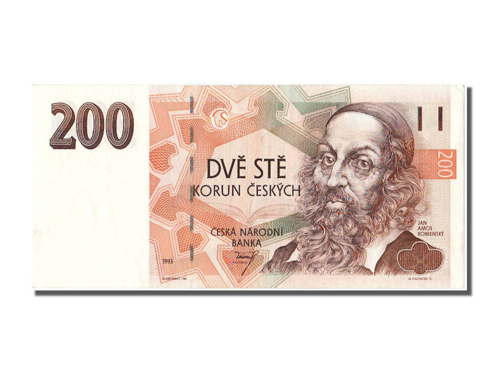 Banknote, Czech Republic, 200 Korun, 1993, UNC(60-62)