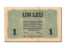 Romania, 1 Leu, 1917, KM #M3, AU(55-58), D