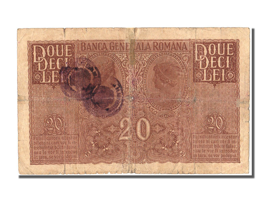 Romania, 20 Lei, 1917, KM #M6, VF(20-25), C