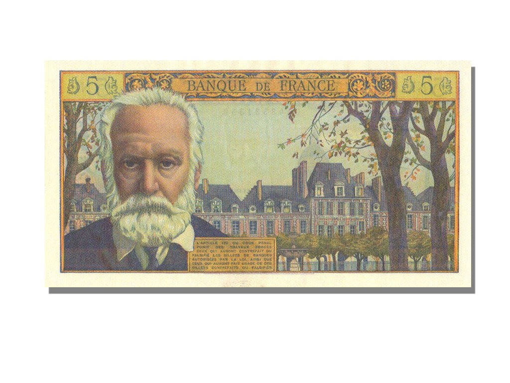 France, 5 Nouveaux Francs, 5 NF 1959-1965 ''Victor Hugo'', 1959, KM #141a,...