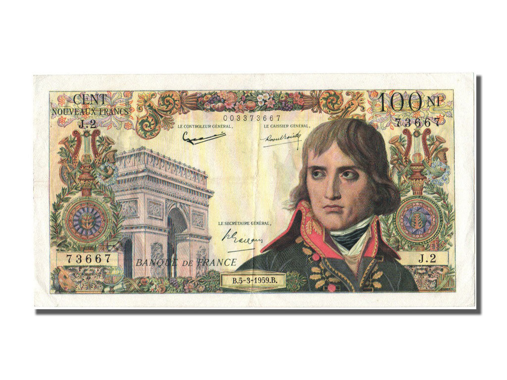 Billete, Francia, 100 Nouveaux Francs, 100 NF 1959-1964 ''Bonaparte'', 1959