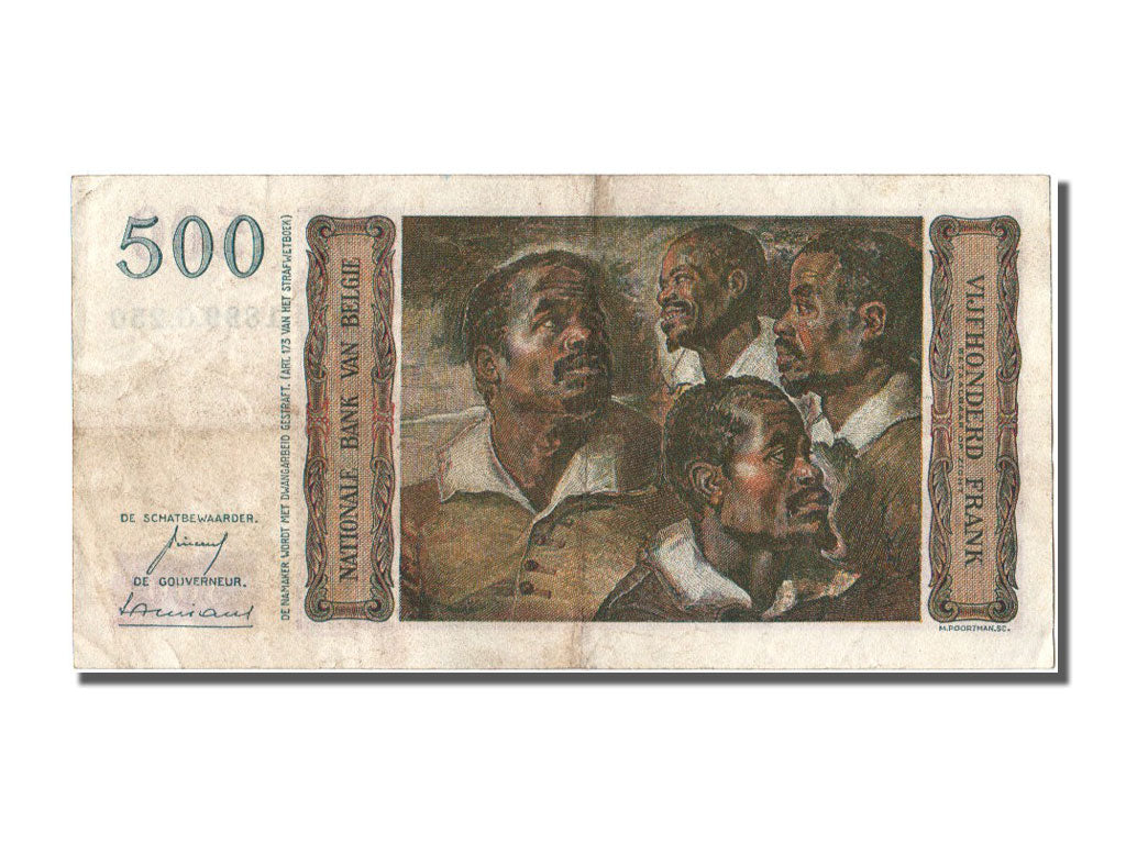 Belgium, 500 Francs, 1957, 1957-09-11, EF(40-45), 1899G250