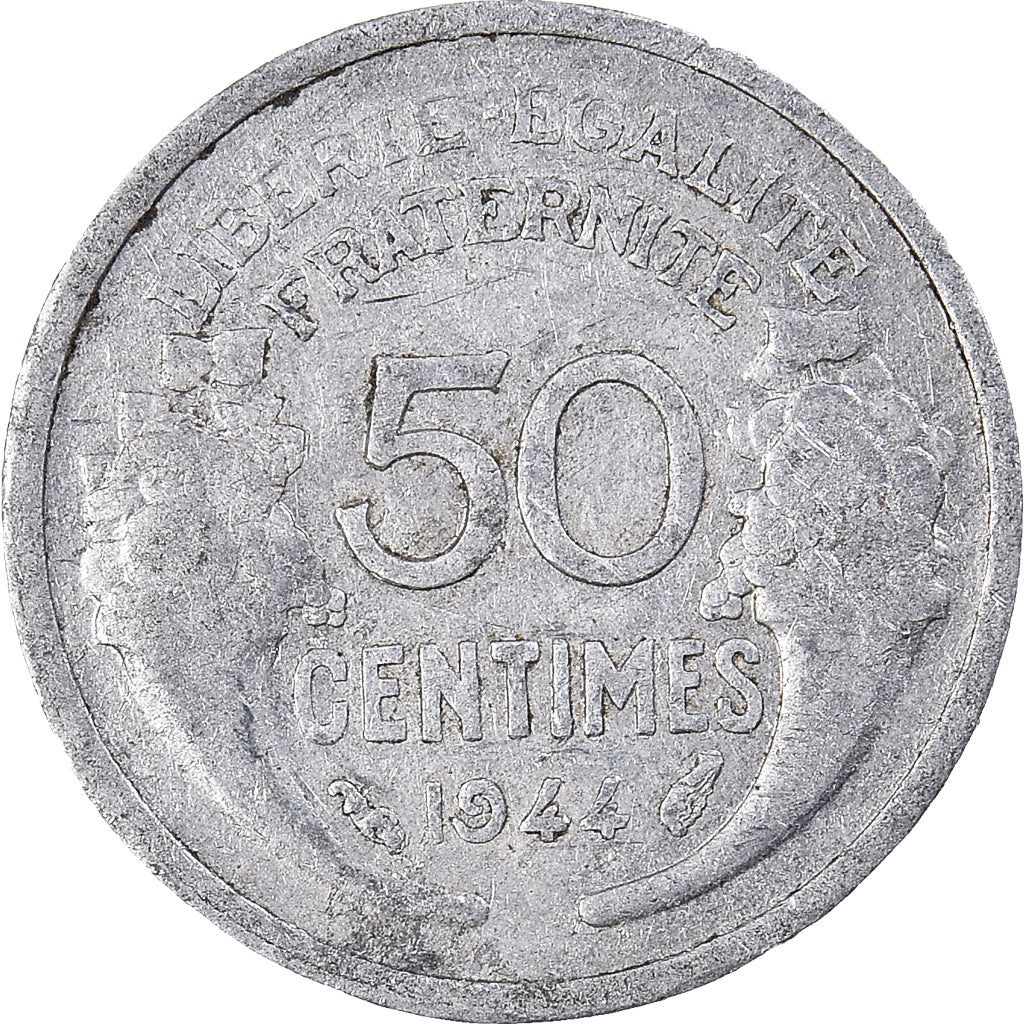 Moeda, França, 50 Centimes, 1944