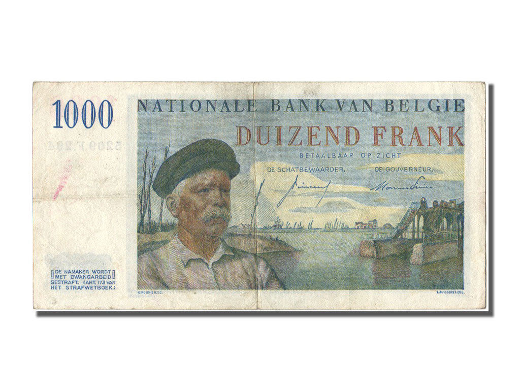 Belgium, 1000 Francs, 1954, 1954-05-28, EF(40-45), 5209F294