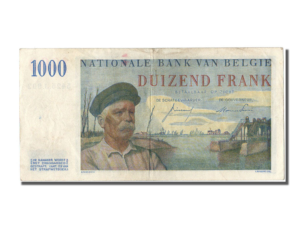 Belgium, 1000 Francs, 1955, 1955-02-15, EF(40-45), 5425J902