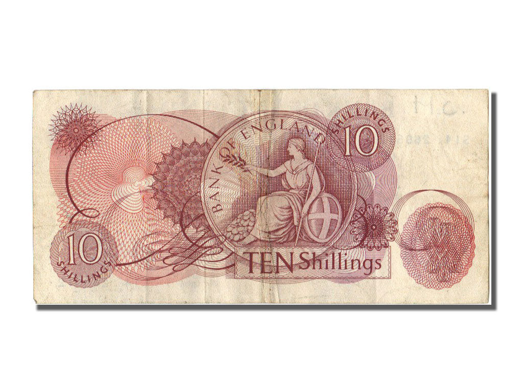 Great Britain, 10 Shillings, 1962, KM #373b, EF(40-45), S14