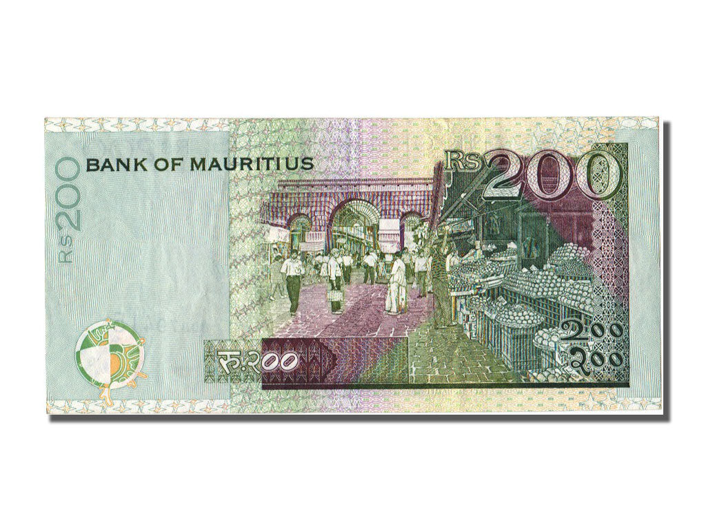 Mauritius, 200 Rupees, 2007, KM #57b, AU(50-53), BD
