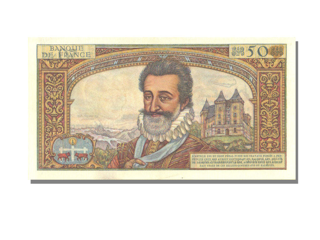 France, 50 Nouveaux Francs, 50 NF 1959-1961 ''Henri IV'', 1959, KM #143a,...