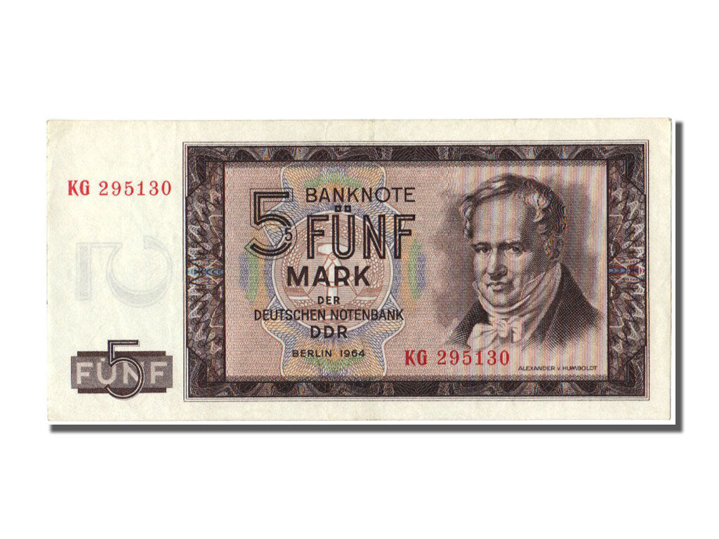 Germany - Democratic Republic, 5 Mark, 1964, KM #22a, AU(55-58), KG
