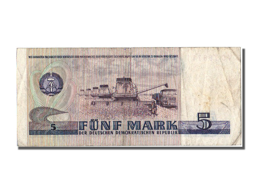 Germany - Democratic Republic, 5 Mark, 1975, KM #27b, EF(40-45), VC