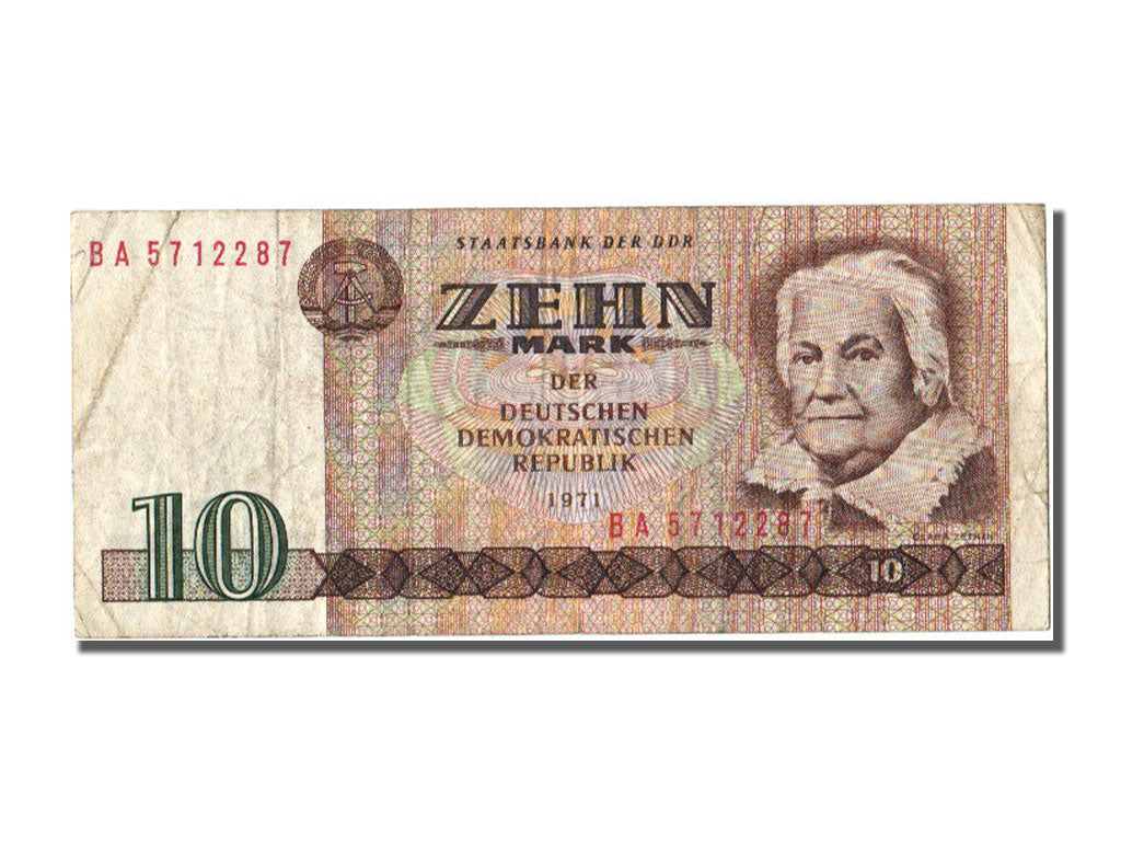 Germany - Democratic Republic, 10 Mark, 1971, KM #28b, EF(40-45), BA