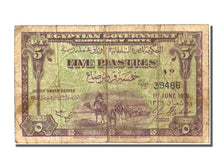 Egypt, 5 Piastres, 1918, KM #162, 1918-06-01, VF(20-25), G