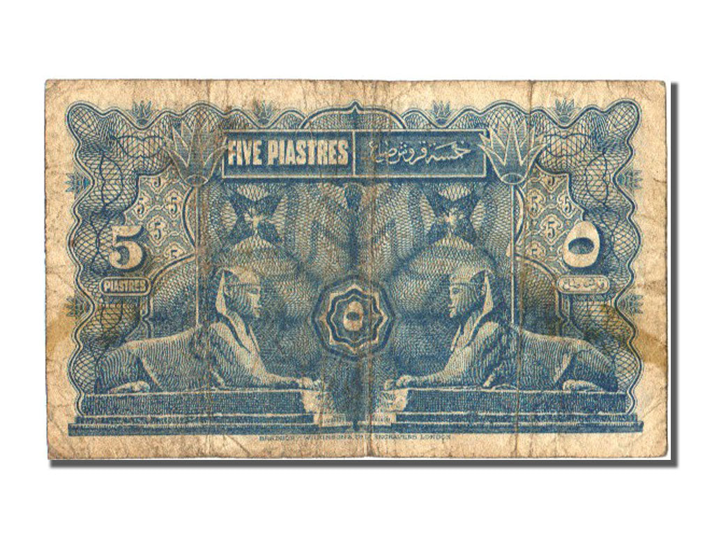 Egypt, 5 Piastres, 1918, KM #162, 1918-06-01, VF(20-25), G