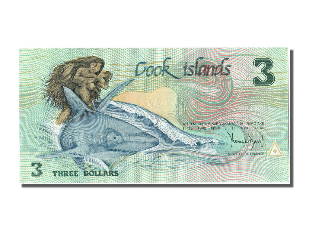 Cook Islands, 3 Dollars, 1992, KM #6, 1992-10-06, , AAZ