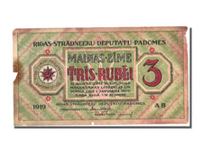 Latvia, 3 Rubli, 1920, KM #R2a, VF(20-25), AB