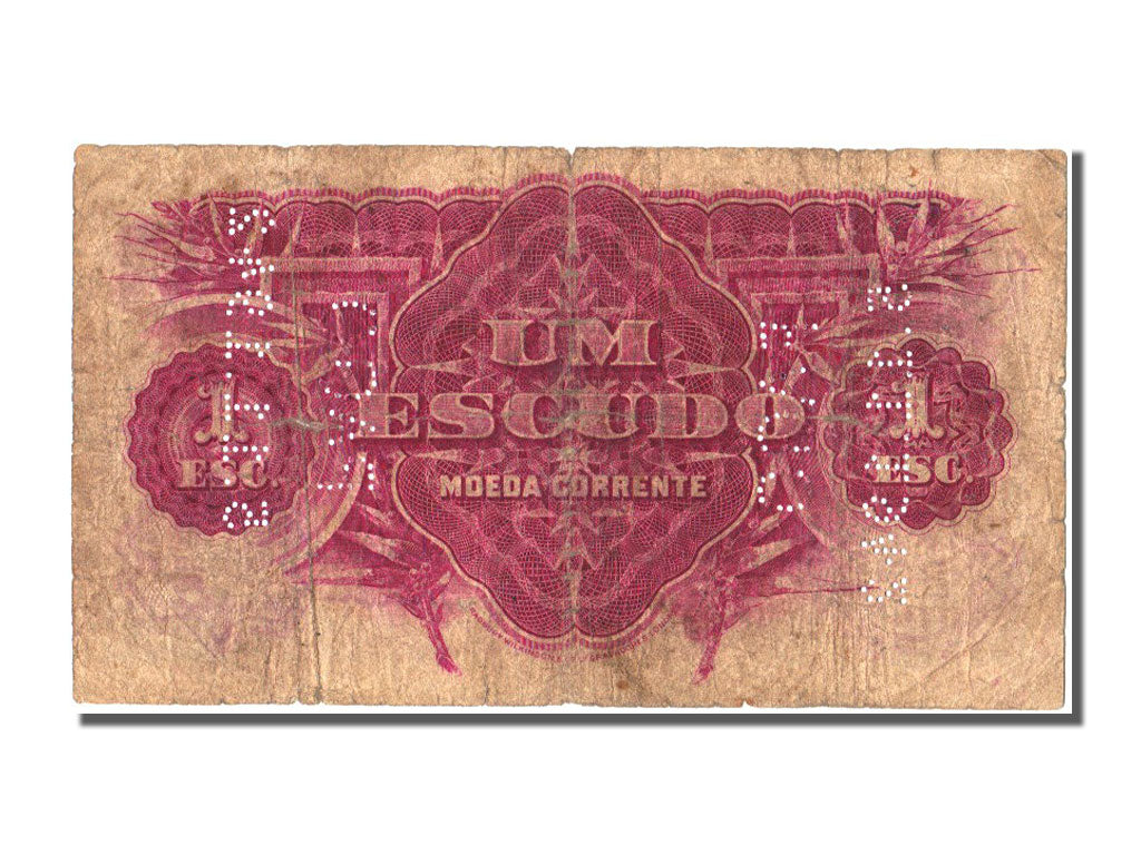 Mozambique, 1 Escudo, 1937, KM #R33, 1937-05-12, F(12-15)
