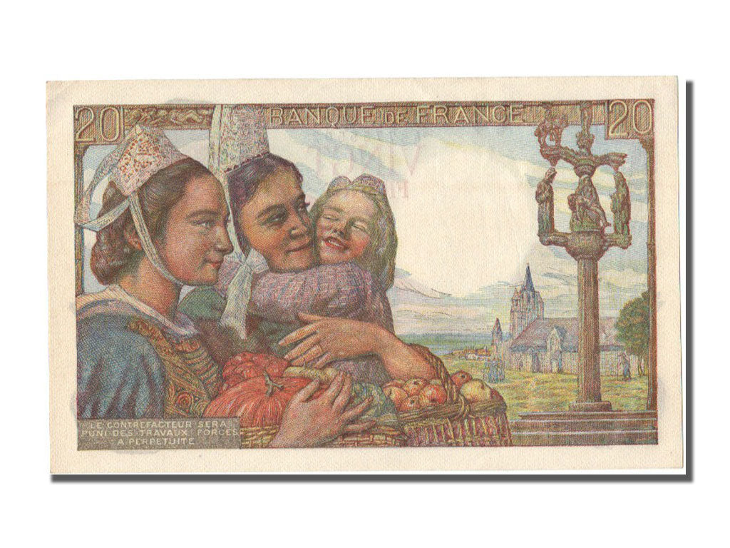 France, 20 Francs, 20 F 1942-1950 ''Pêcheur'', 1948, KM #100c, 1948-01-29, A...