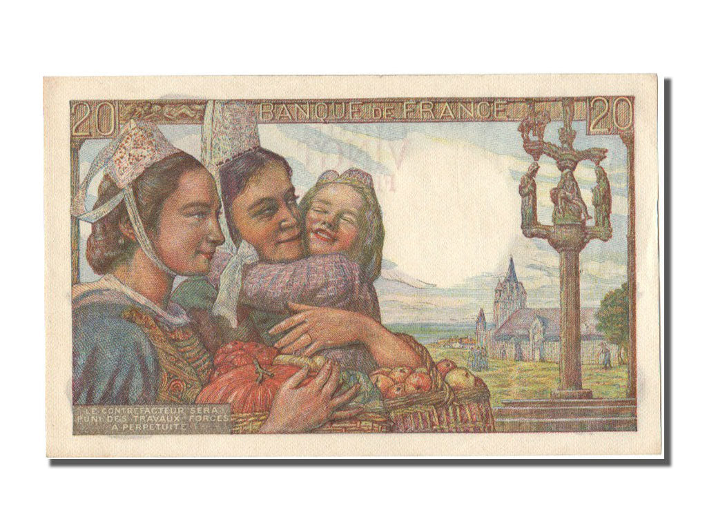 France, 20 Francs, 20 F 1942-1950 ''Pêcheur'', 1948, KM #100c, 1948-01-29, A...