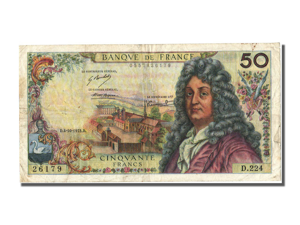 France, 50 Francs, 50 F 1962-1976 ''Racine'', 1973, KM #148d, 1973-10-04,...