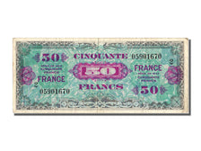 France, 50 Francs, 1945 Verso France, 1945, KM #122b, 1945-06-04, EF(40-45),...