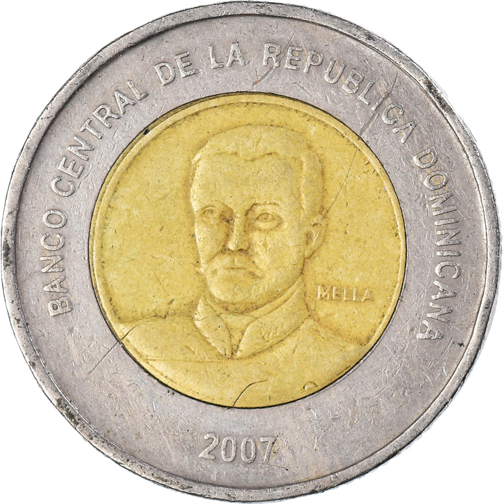 Coin, Dominican Republic, 10 Pesos, 2007