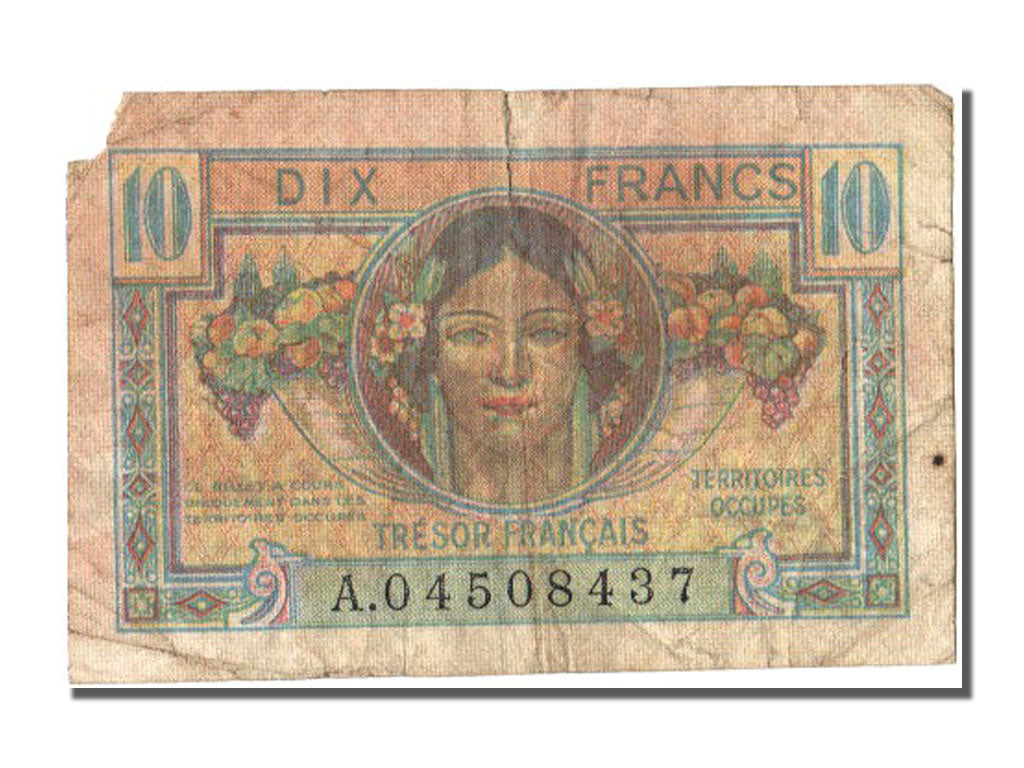 France, 50 Francs, 1947 French Treasury, 1947, KM #M8, F(12-15), A, Fayette #VF.