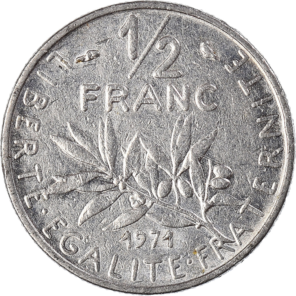 Moeda, França, 1/2 Franc, 1971