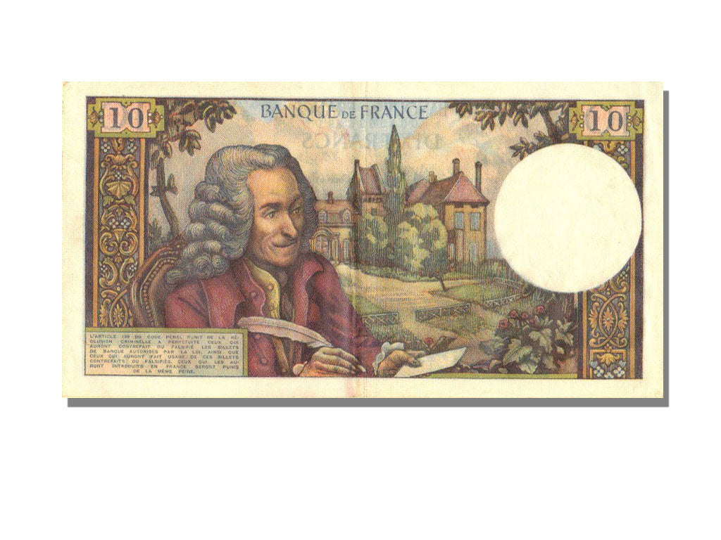 France, 10 Francs, 10 F 1963-1973 ''Voltaire'', 1963, KM #147a, 1963-07-11,...