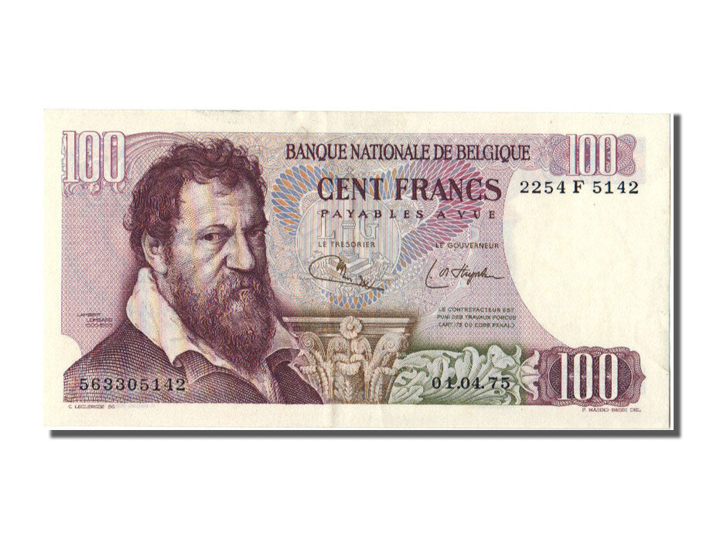 Belgium, 100 Francs, 1975, 1975-04-01, UNC(60-62), F