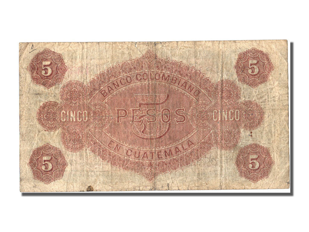 Guatemala, 5 Pesos, 1901, 1901-09-19, VF(20-25)