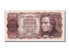 Austria, 500 Schilling, 1965, KM #139a, 1965-07-01, AU(55-58), D