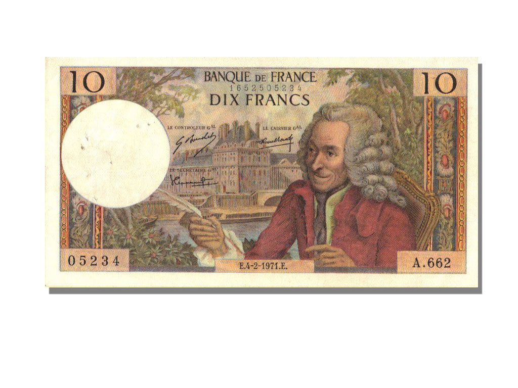 FRANCE, 10 Francs, 1971, KM #147c, 1971-02-04, AU(55-58), A.662, Fayette #62.49