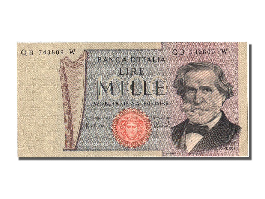 Italy, 1000 Lire, 1973, 1973-03-15, UNC(63), QB