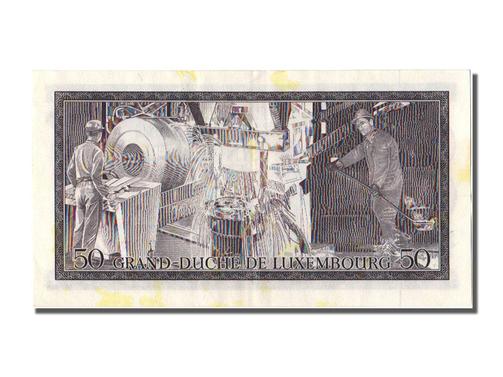 Luxembourg, 50 Francs, 1972, KM #55b, 1972-08-25, AU(50-53), F