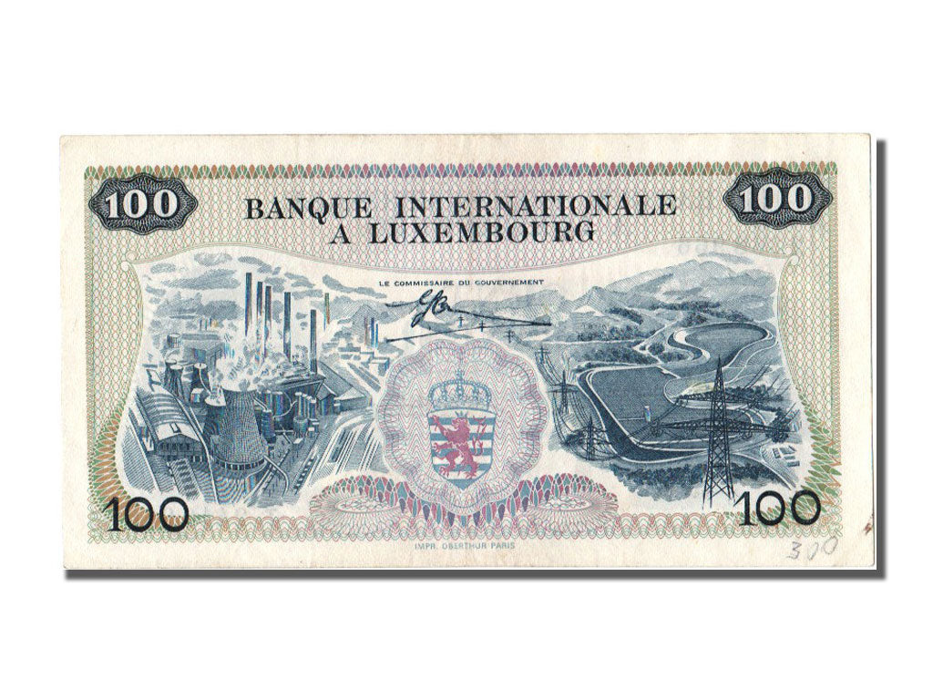 Luxembourg, 100 Francs, 1968, KM #14a, 1968-05-01, AU(50-53), T