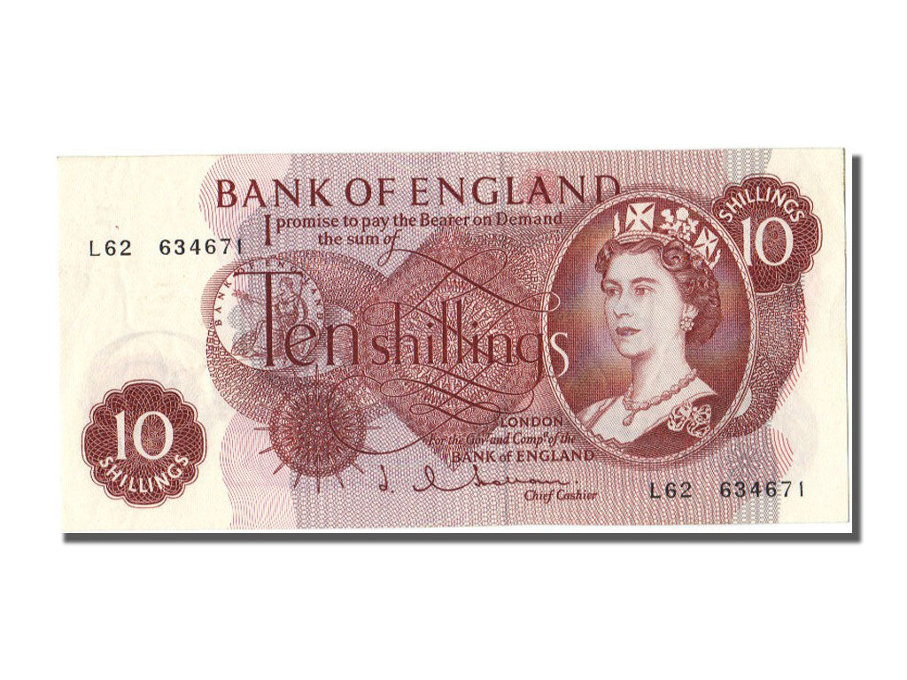 Great Britain, 10 Shillings, 1962, KM #373b, UNC(60-62), L62
